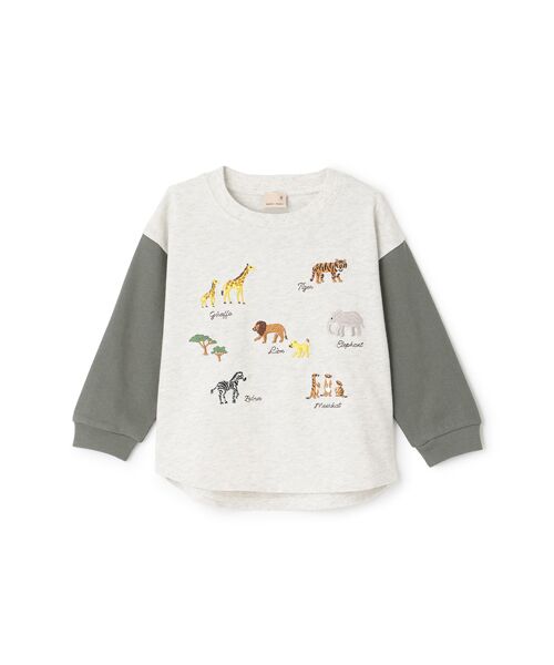 petit main / プティマイン Tシャツ | 動物刺繍長袖Tシャツ | 詳細3