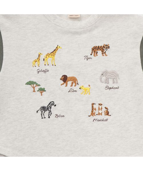 petit main / プティマイン Tシャツ | 動物刺繍長袖Tシャツ | 詳細6