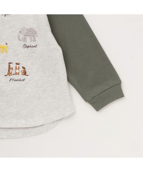 petit main / プティマイン Tシャツ | 動物刺繍長袖Tシャツ | 詳細8