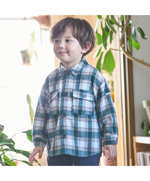 petit main/プティマイン コーデュロイ/チェックアソートシャツ マルチ 80