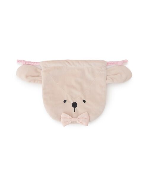 petit main/プティマイン pupu&teteふわふわ巾着/L ウスベ-ジュ F