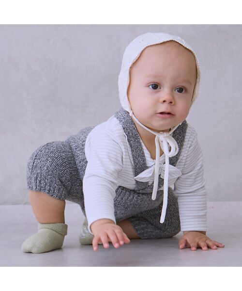 petit main / プティマイン ベビー・キッズウエア | サス付きニットパンツセット | 詳細1