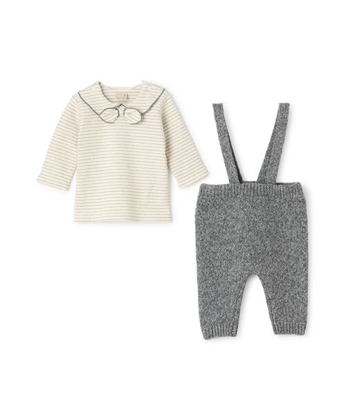 petit main / プティマイン ベビー・キッズウエア | サス付きニットパンツセット | 詳細6