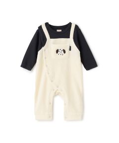 petit main / プティマイン ロンパース | アニマルサロペ風カバーオール