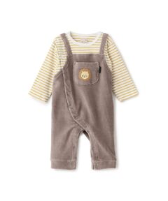 petit main / プティマイン ロンパース | アニマルサロペ風カバーオール