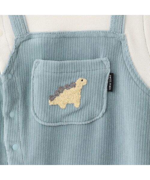 petit main / プティマイン ロンパース | アニマルサロペ風カバーオール | 詳細4