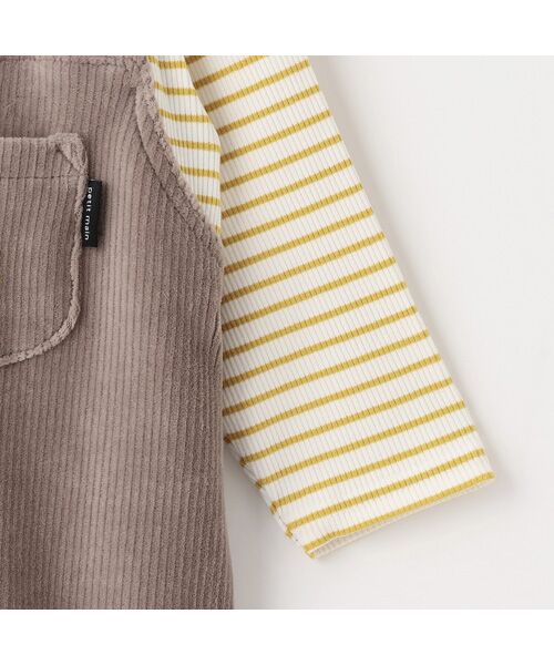 petit main / プティマイン ロンパース | アニマルサロペ風カバーオール | 詳細6