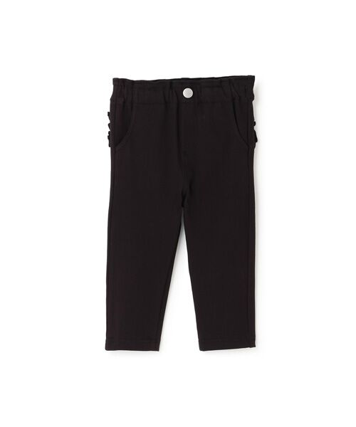petit main/プティマイン 【スマイル防汚】ポケットフリルパンツ クロ 120