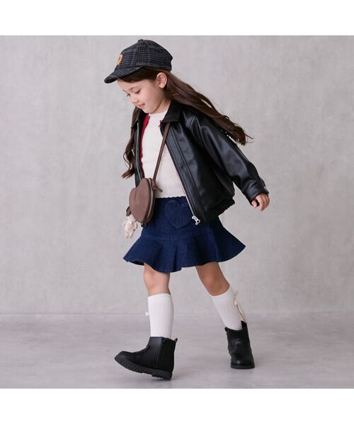 petit main / プティマイン ミニ・ひざ丈スカート | ﾊｰﾄﾎﾟｹｯﾄｽｶﾊﾟﾝ | 詳細1