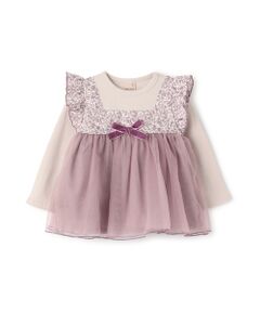 petit main / プティマイン Tシャツ | お花ﾁｭｰﾙﾄﾞｯｷﾝｸﾞ長袖T