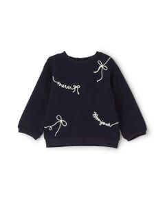 petit main / プティマイン Tシャツ | ロゴ刺繍長袖Tシャツ