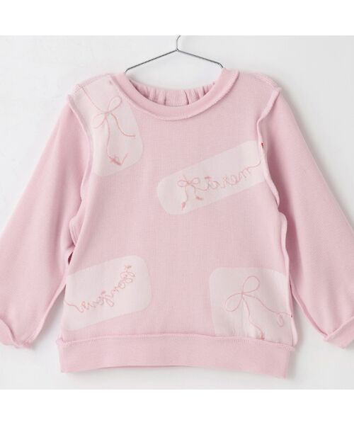 petit main / プティマイン Tシャツ | ロゴ刺繍長袖Tシャツ | 詳細3