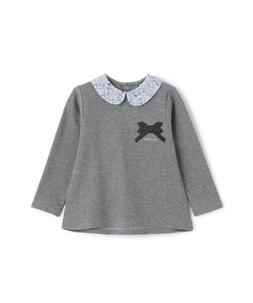 petit main / プティマイン Tシャツ | 衿付きリボン長袖Tシャツ | 詳細4