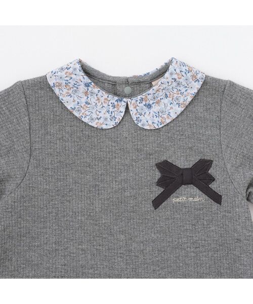 petit main / プティマイン Tシャツ | 衿付きリボン長袖Tシャツ | 詳細6