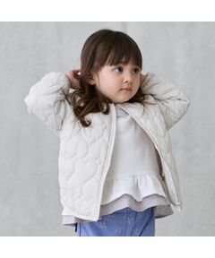 petit main / プティマイン その他アウター | 【ﾘﾝｸ】ﾊｰﾄｷﾙﾃｨﾝｸﾞｼﾞｬｹｯﾄ