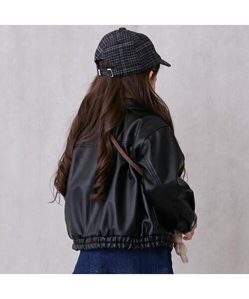 petit main / プティマイン レザーブルゾン・ジャケット | 【ﾘﾝｸ】ﾌｪｲｸﾚｻﾞｰｼﾞｬｹｯﾄ | 詳細2