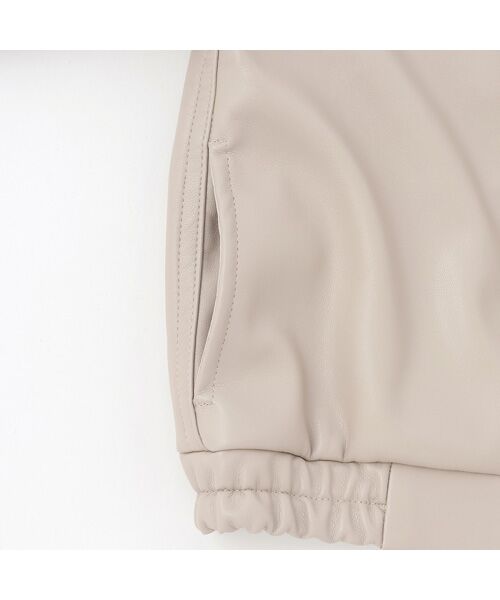 petit main / プティマイン レザーブルゾン・ジャケット | 【ﾘﾝｸ】ﾌｪｲｸﾚｻﾞｰｼﾞｬｹｯﾄ | 詳細7