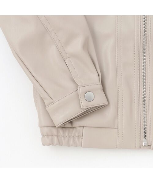 petit main / プティマイン レザーブルゾン・ジャケット | 【ﾘﾝｸ】ﾌｪｲｸﾚｻﾞｰｼﾞｬｹｯﾄ | 詳細8