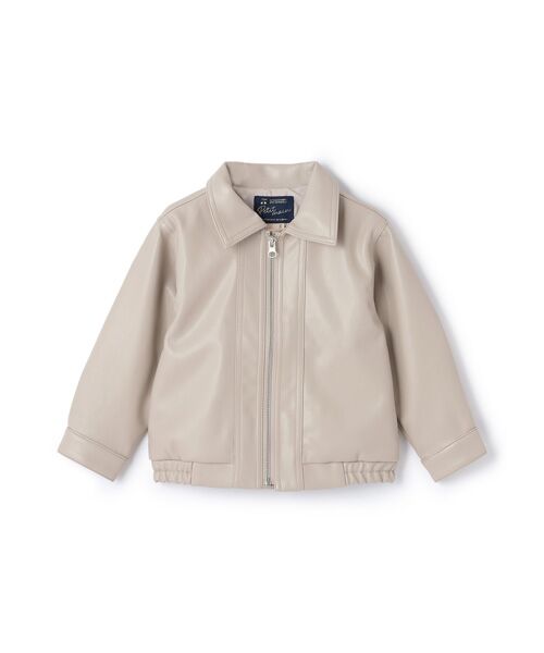 petit main/プティマイン 【ﾘﾝｸ】ﾌｪｲｸﾚｻﾞｰｼﾞｬｹｯﾄ ﾍﾞ-ｼﾞｭ 110