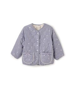 petit main / プティマイン その他アウター | 箔ﾌﾟﾘﾝﾄﾘﾊﾞｰｼﾌﾞﾙｼﾞｬｹｯﾄ