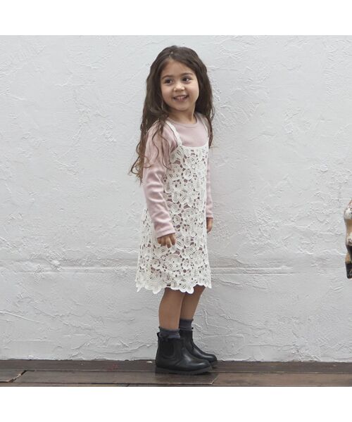 petit main / プティマイン ミニ丈・ひざ丈ワンピース | レースキャミワンピース | 詳細1