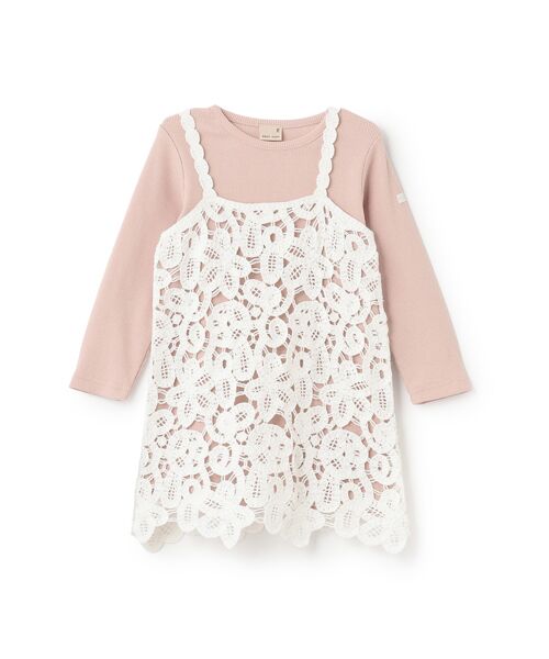 petit main / プティマイン ミニ丈・ひざ丈ワンピース | レースキャミワンピース | 詳細3