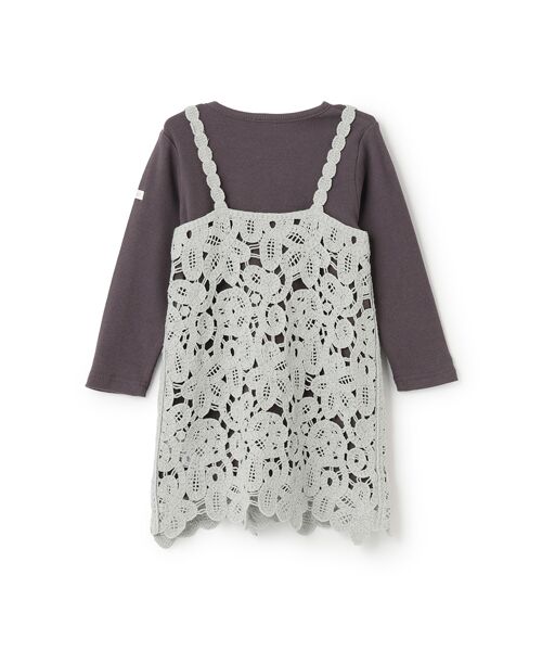 petit main / プティマイン ミニ丈・ひざ丈ワンピース | レースキャミワンピース | 詳細4