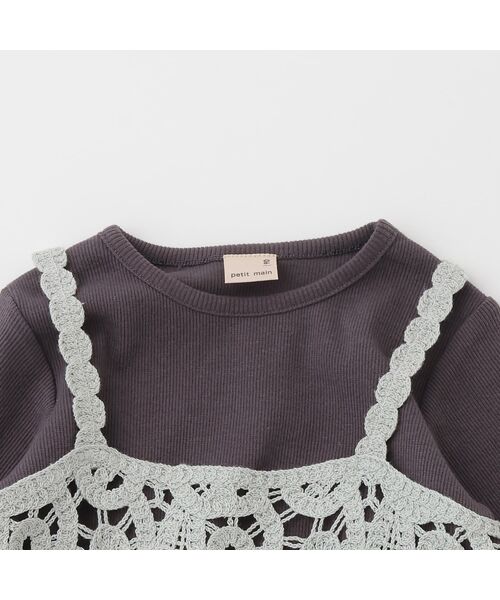 petit main / プティマイン ミニ丈・ひざ丈ワンピース | レースキャミワンピース | 詳細6