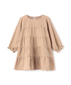 petit main / プティマイン ミニ丈・ひざ丈ワンピース | コーデュロイティアードワンピース