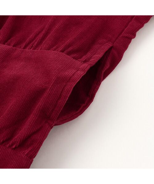 petit main / プティマイン ミニ丈・ひざ丈ワンピース | コーデュロイティアードワンピース | 詳細10