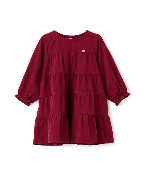 petit main / プティマイン ミニ丈・ひざ丈ワンピース | コーデュロイティアードワンピース | 詳細6