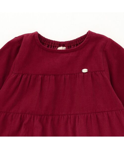 petit main / プティマイン ミニ丈・ひざ丈ワンピース | コーデュロイティアードワンピース | 詳細8