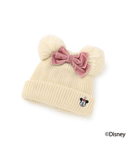 petit main/プティマイン 【Disney】W梵天ﾆｯﾄ帽 ｱｲﾎﾞﾘ- 52