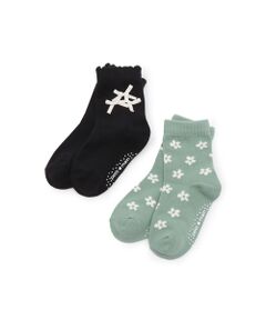 petit main / プティマイン ソックス | リボン花柄ソックス2P