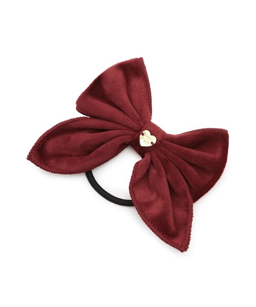 petit main/プティマイン リボンヘアゴム ワイン F petit main/プティマイン リボンヘアゴム ワイン F