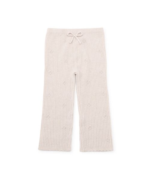 petit main/プティマイン 【リンク/フワモチット】ニットハナレギンス L･ピンク 80