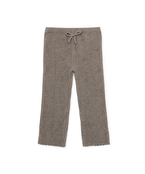 petit main/プティマイン 【リンク/フワモチット】ニットハナレギンス チャ 120