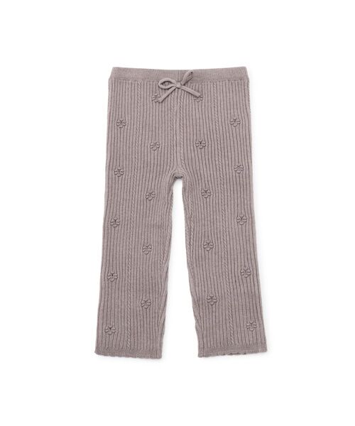 petit main/プティマイン 【リンク/フワモチット】ニットハナレギンス モカチャ 110