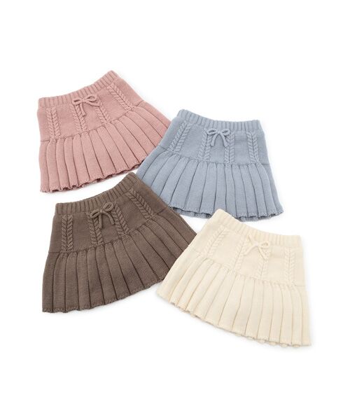 petit main / プティマイン ミニ・ひざ丈スカート | ﾆｯﾄﾌﾟﾘｰﾂｽｶｰﾄ | 詳細10
