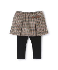 petit main / プティマイン ミニ・ひざ丈スカート | 【リンク】チェックレギ付きスカート