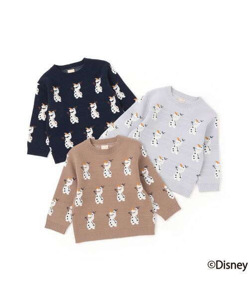petit main / プティマイン ニット・セーター | 【Disney】オラフ総柄ニット | 詳細11