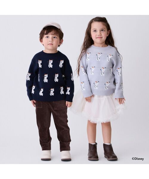 petit main / プティマイン ニット・セーター | 【Disney】オラフ総柄ニット | 詳細2