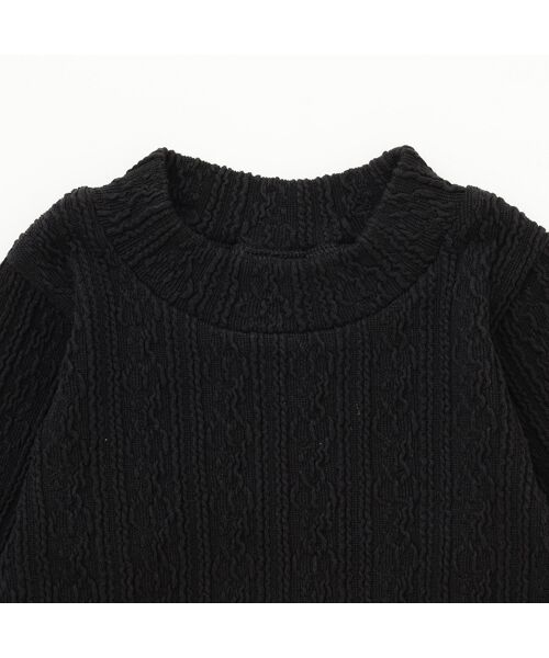 petit main / プティマイン カットソー | 【ｼｱﾊﾞﾀｰ】ｼﾞｬｶﾞｰﾄﾞﾊｲﾈｯｸ長袖T | 詳細2