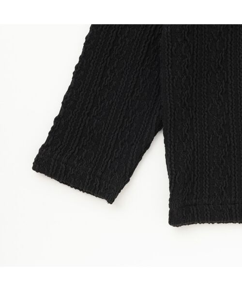 petit main / プティマイン カットソー | 【ｼｱﾊﾞﾀｰ】ｼﾞｬｶﾞｰﾄﾞﾊｲﾈｯｸ長袖T | 詳細3