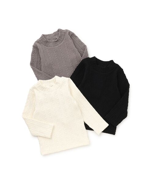 petit main / プティマイン カットソー | 【ｼｱﾊﾞﾀｰ】ｼﾞｬｶﾞｰﾄﾞﾊｲﾈｯｸ長袖T | 詳細5