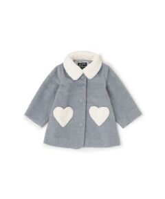 petit main / プティマイン その他アウター | ファー襟ハートポケットコート