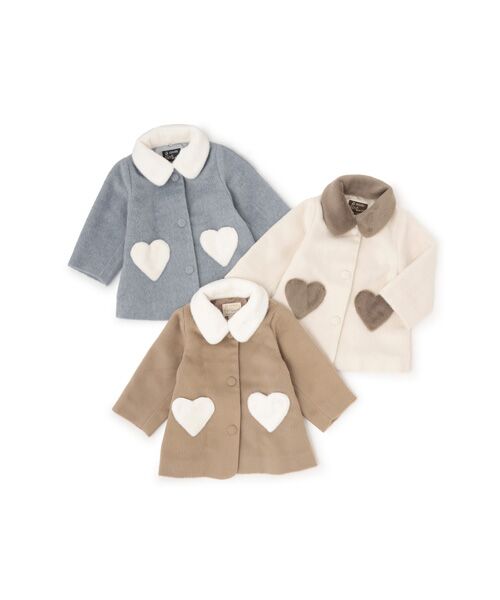 petit main / プティマイン その他アウター | ファー襟ハートポケットコート | 詳細11