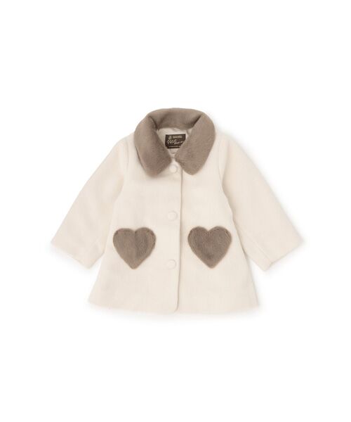 petit main / プティマイン その他アウター | ファー襟ハートポケットコート | 詳細2