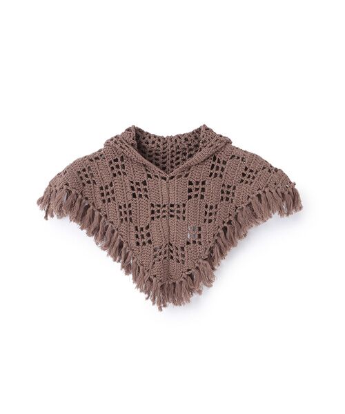 petit main/プティマイン クロシェポンチョ モカチャ M