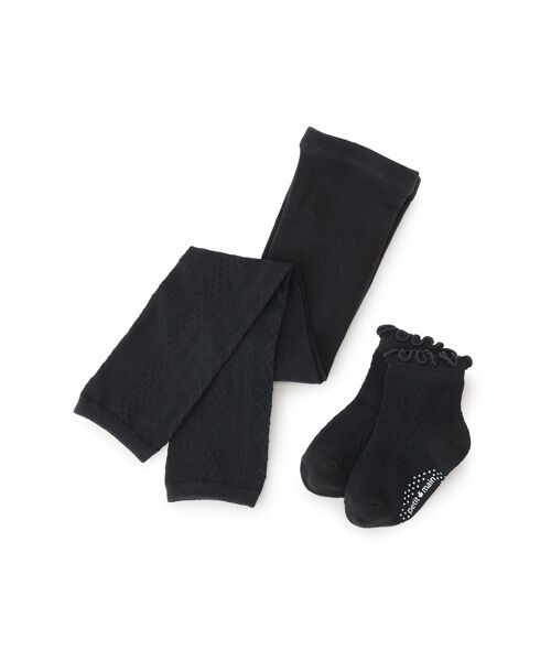 petit main/プティマイン レギンス＋ソックスセット グレ- 110